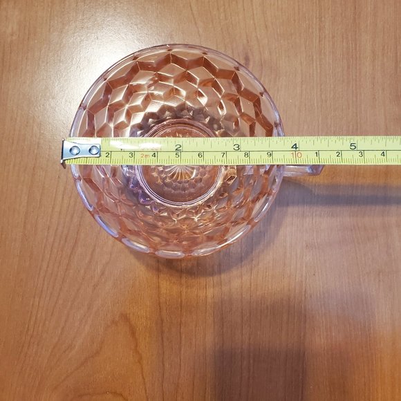 Vintage Cube "Cubist" Cup Pink Depression Glass - Picture 6 of 7